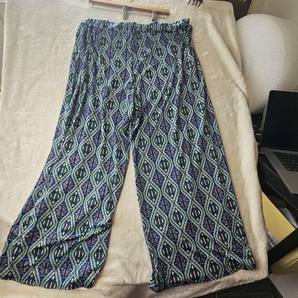 Fashion to Figure Beach Pants Womens 2x Harem Flowy Lightweight Tribal size - Picture 10 of 13